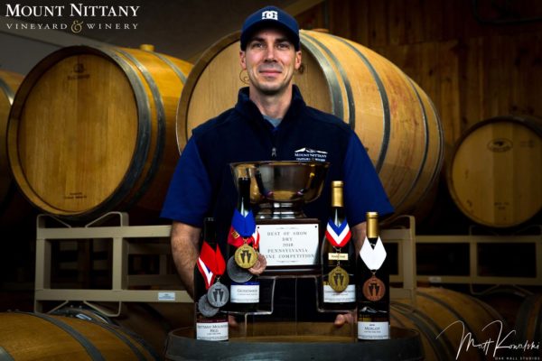 Scott with Best of Show and Wine Awards