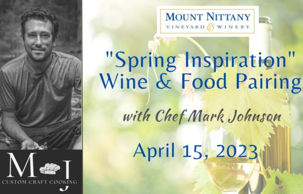 April 15 Wine & Food Pairing with M. Johnson