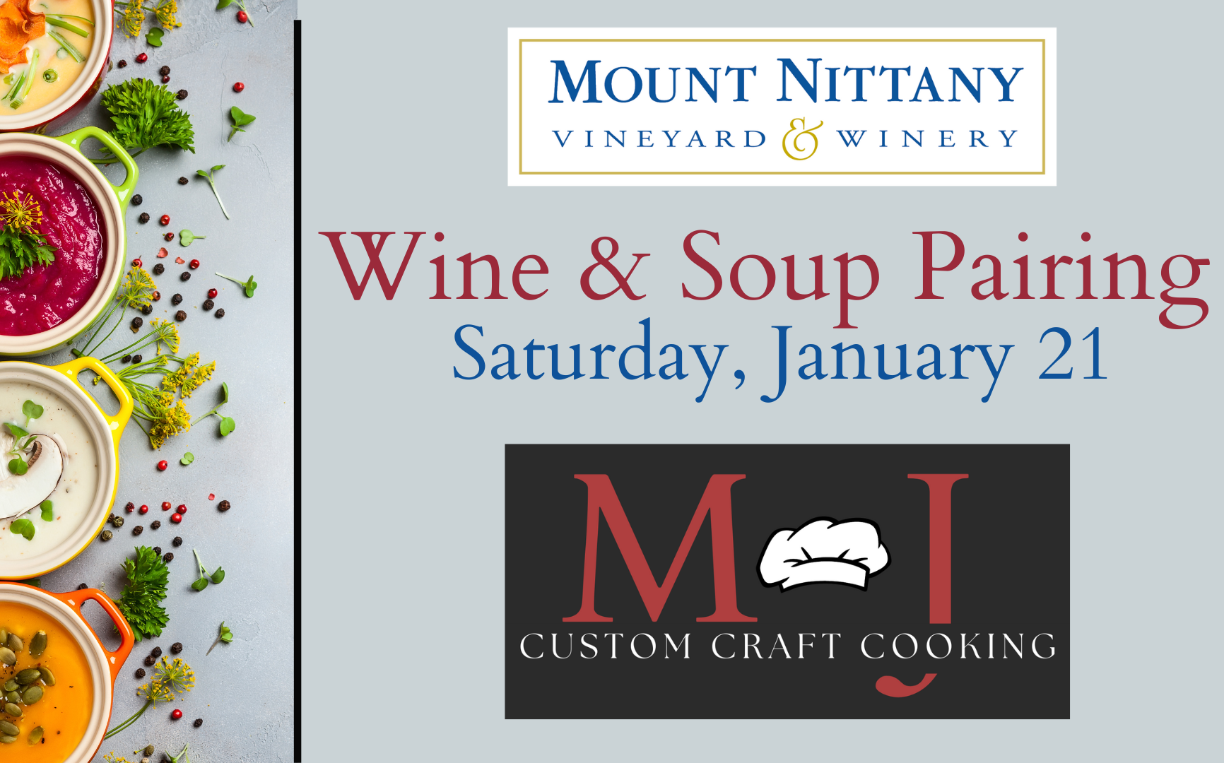 Wine & Soup Pairing - January 21, 2023